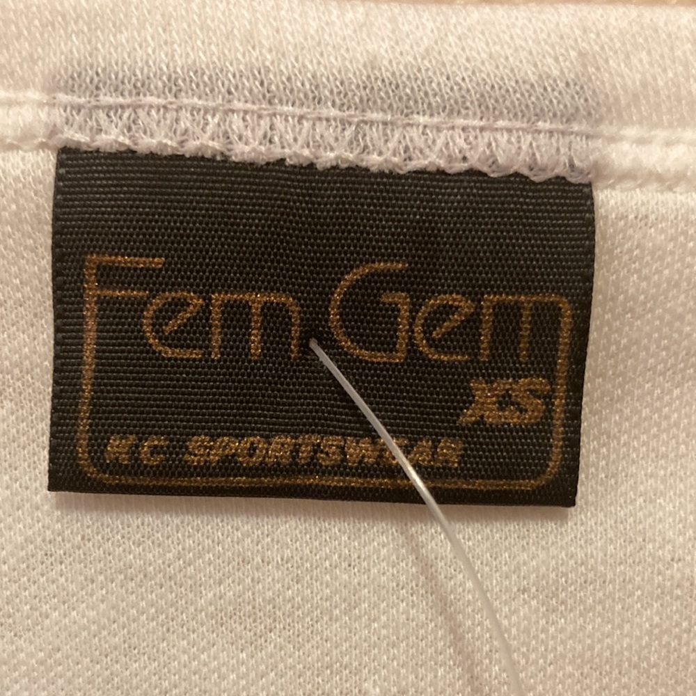 Vintage 1980s CLEMSON Logo White Short Sleeve T-shirt; Woman XS ; NWT - Picture 3 of 5
